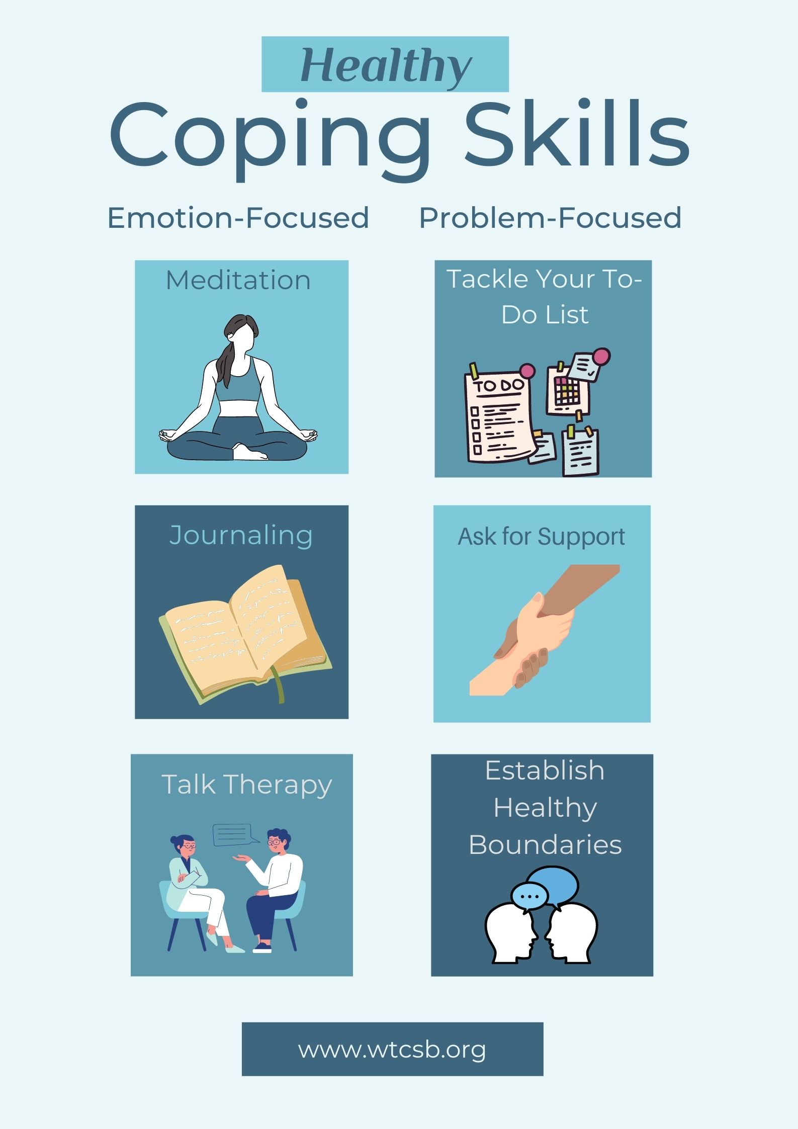 healthy coping skills infographic