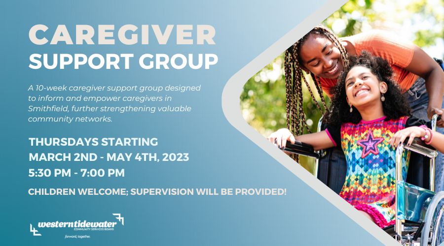 Caregiver support group at Western Tidewater Community Services Board