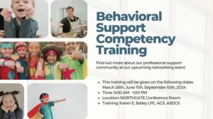 Behavioral Support Competency Training @ Northgate @ Northgate WTCSB Conference Room | Suffolk | Virginia | United States