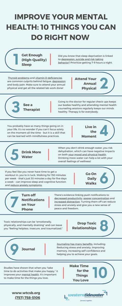 10 Real Things To Do To Improve Your Mental Health | WTCSB